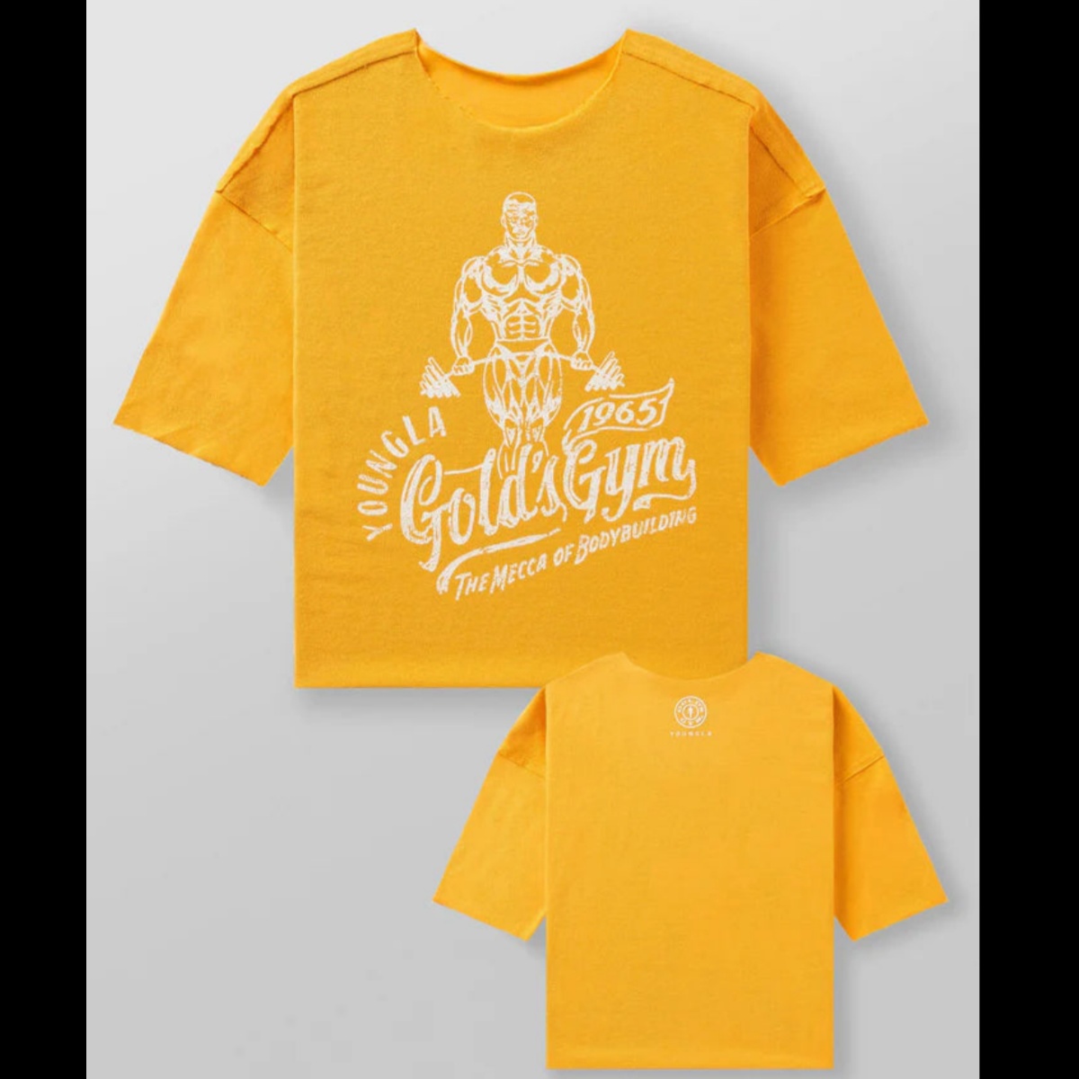 Streetwear Gym Brand - Yellow Gym Training Sports Brand T-shirt