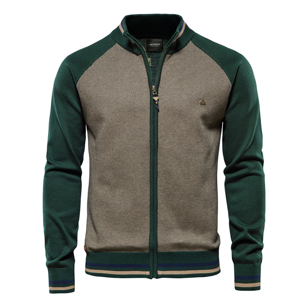 AIOPESON Spliced Cardigan Men  - Quality Streetwear Brand 评论和价格