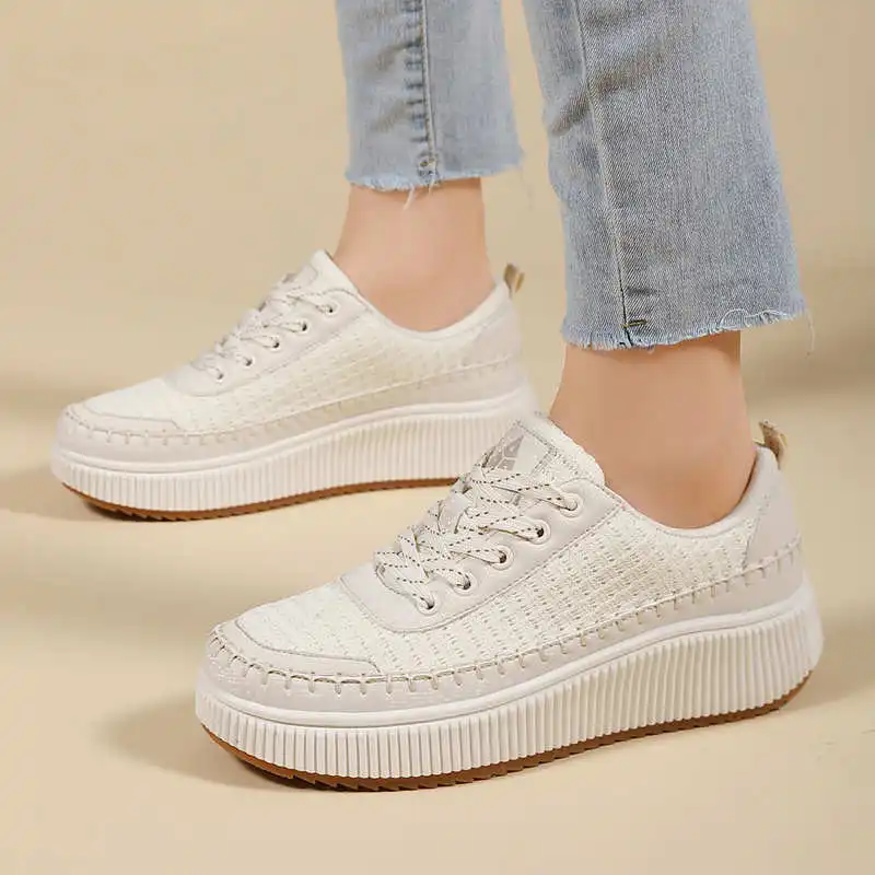 Brown Shoes Woman Flats Autumn - Streetwear Gym Brand 评论和价格
