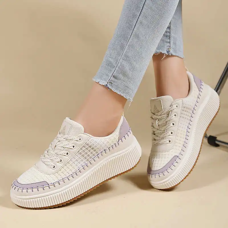 Brown Shoes Woman Flats Autumn - Streetwear Gym Brand 评论和价格