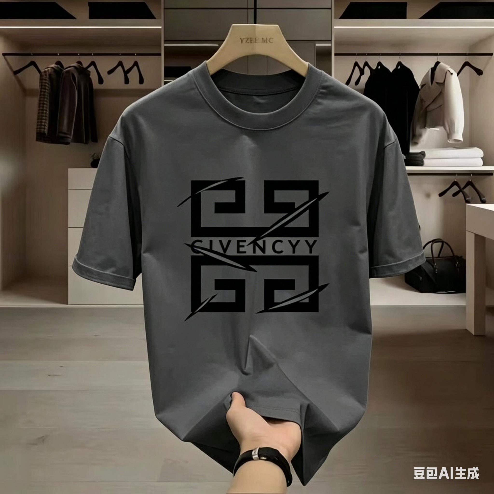 2026Men's  Brand Logo Print T- - Streetwear Brand Logo Design 评论和价格