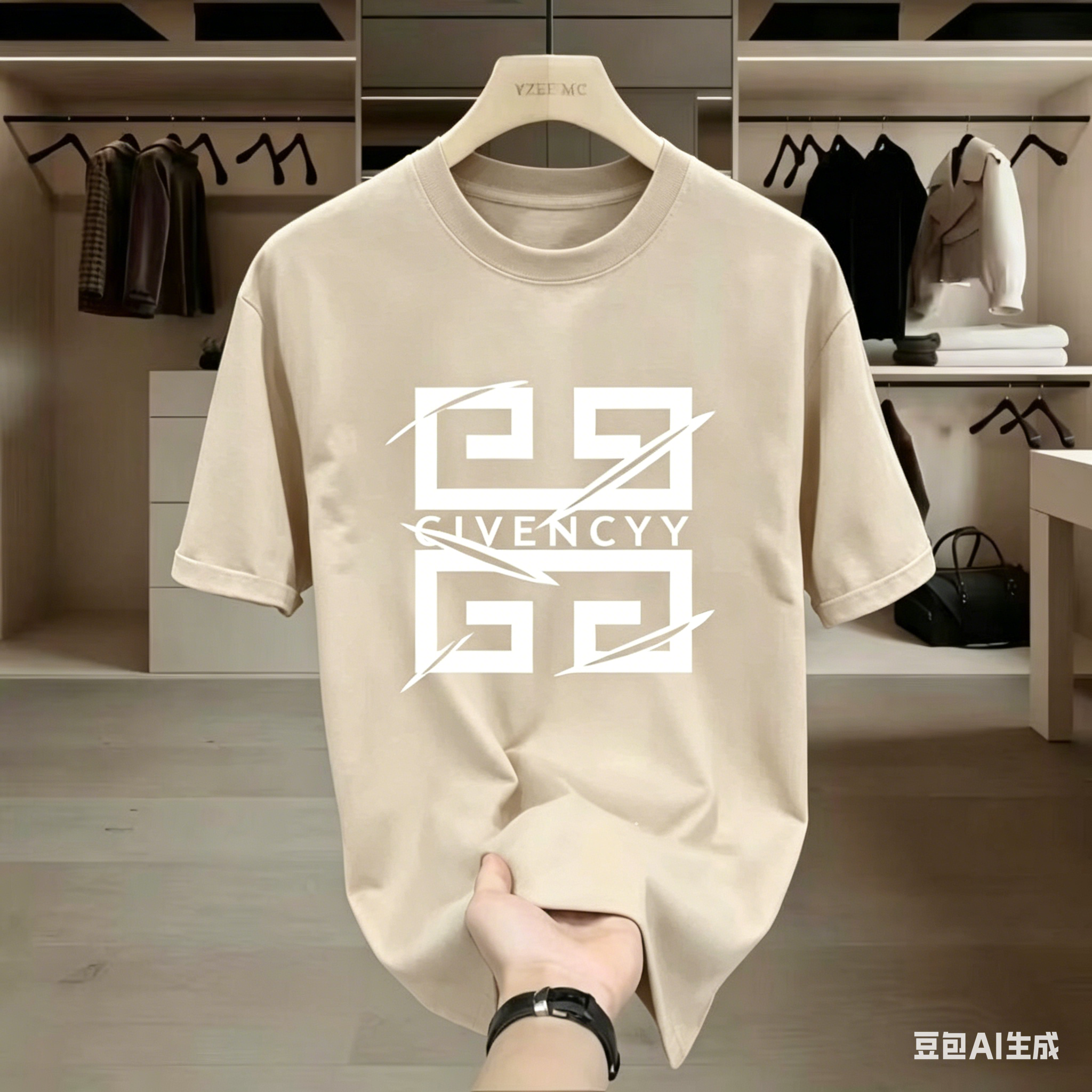 2026Men's  Brand Logo Print T- - Streetwear Brand Logo Design 评论和价格
