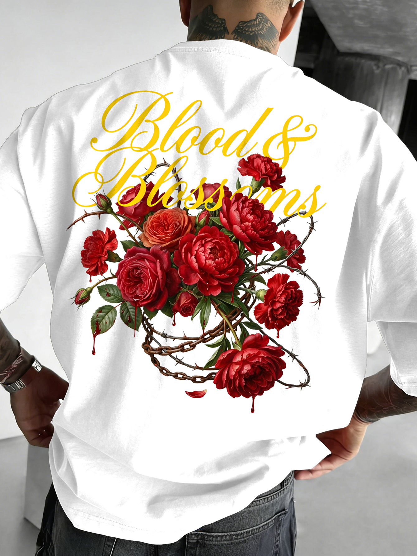 Men's Oversized Gothic Streetw - Streetwear Brand Red 评论和价格